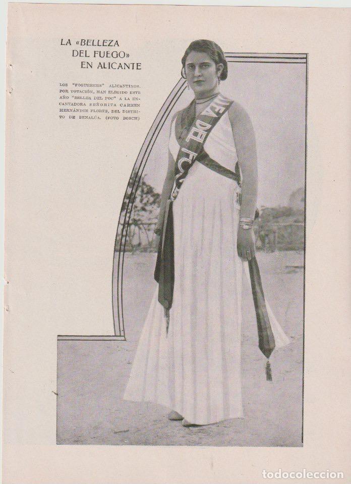 Coleccionismo de revistas y peri&oacute;dicos: * ALICANTE * FOGUERES * Bellea del Foc Carmen Hern&aacute;ndez Flores - 1933