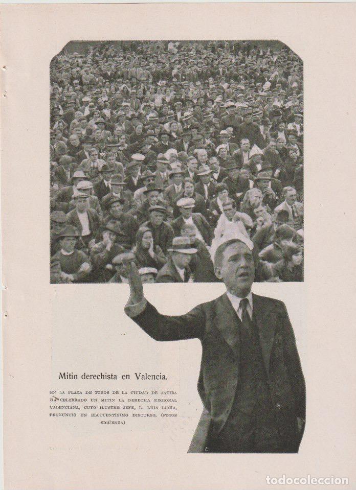 Coleccionismo de revistas y peri&oacute;dicos: * J&Aacute;TIVA * Mitin Derecha Regional Valenciana, Luis Luc&iacute;a - 1933