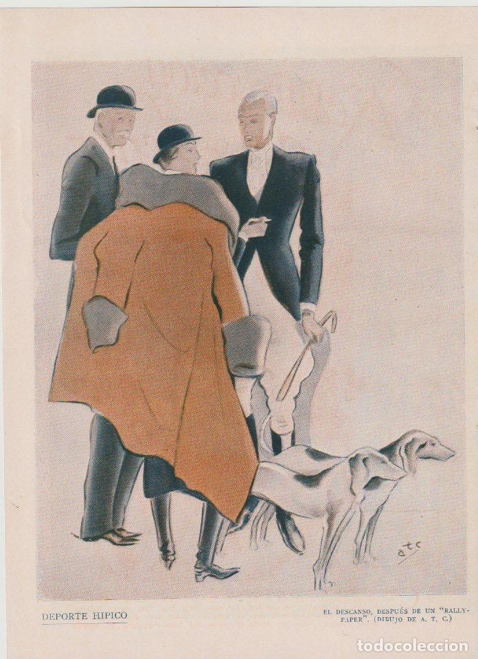 Collection Magazines and Newspapers: El descanso, despues del rally-paper / dibujo de A.T.&Ccedil;. (&Aacute;ngeles Torner Cervera) - 1933