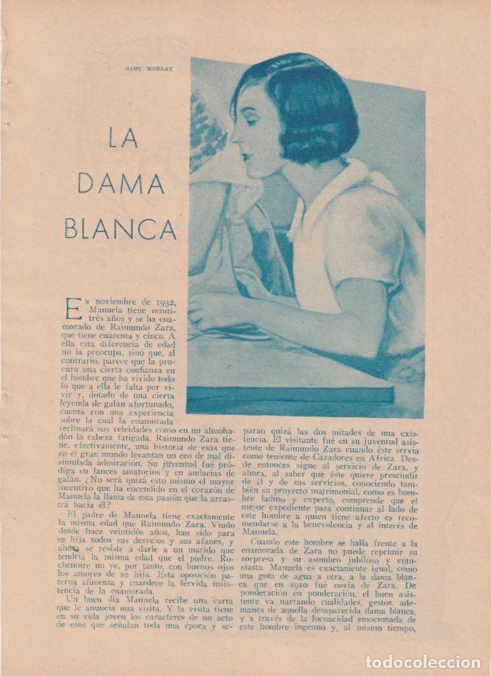 Coleccionismo de revistas y peri&oacute;dicos: * TEATRO * La Dama Blanca de Marcel Achard con Gaby Morlay - 1933