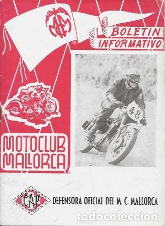 Coleccionismo de revistas y peri&oacute;dicos: BOLETIN INFORMATIVO MOTOCLUB MALLORCA VII VUELTA MOTORISTA A MALLORCA A&Ntilde;O 1955 - A-REV-3145