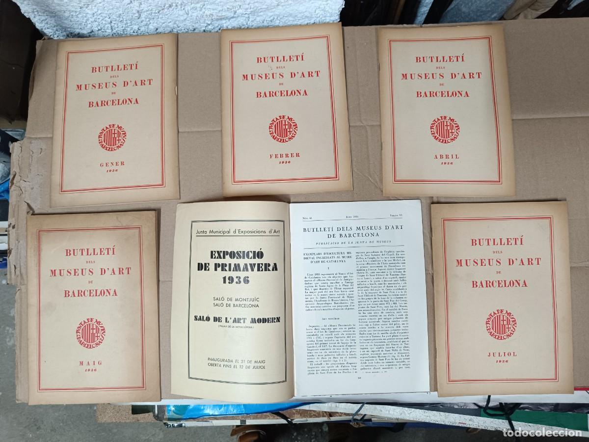 Coleccionismo de revistas y peri&oacute;dicos: LOTE 6 ANTIGUAS REVISTAS, BUTLLET&Iacute; DELS MUSEUS D'ART DE BARCELONA 1936, ARTE, PRE GUERRA CIVIL -P29