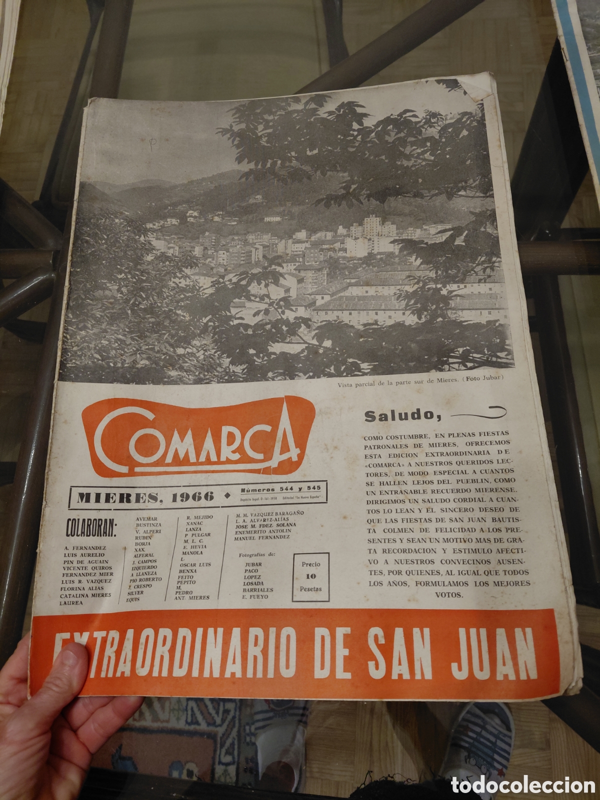 Coleccionismo de revistas y peri&oacute;dicos: SEMANARIO COMARCA DE MIERES.NUMEROS 544 Y 545.-1966
