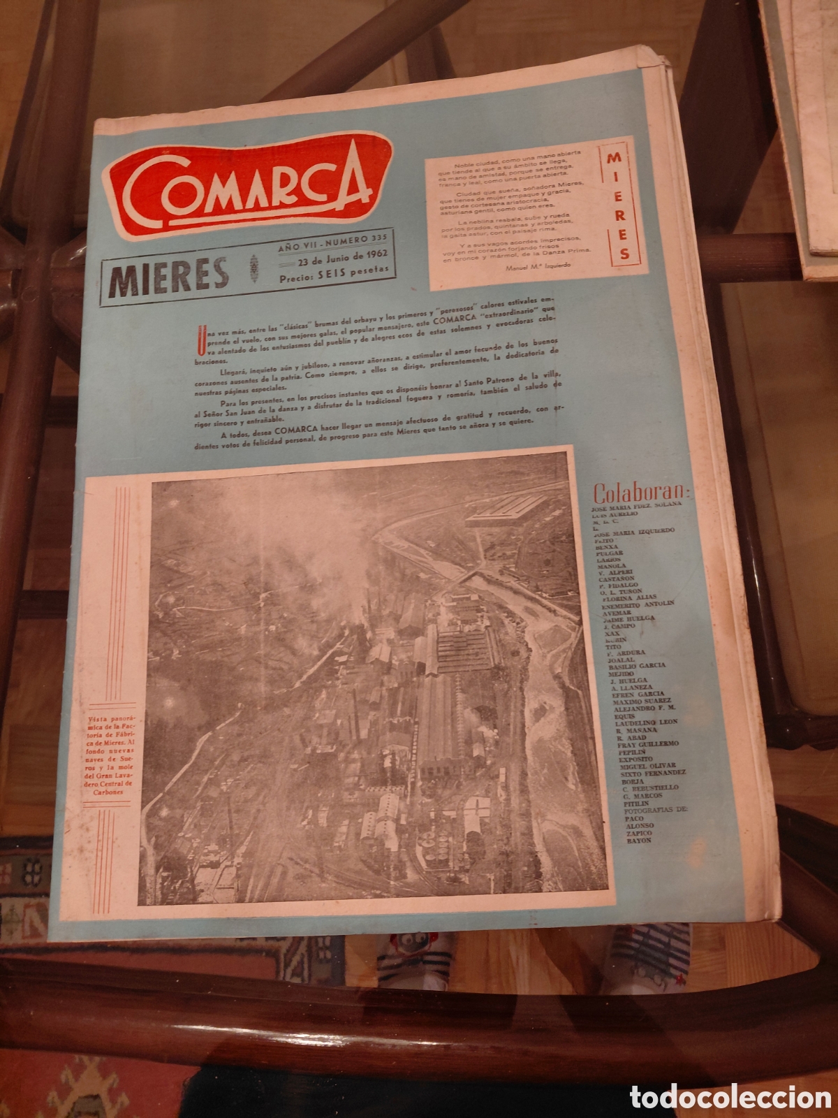 Coleccionismo de revistas y peri&oacute;dicos: SEMANARIO COMARCA DE MIERES.NUMEROS 335.-23 DE JUNIO DE 1962