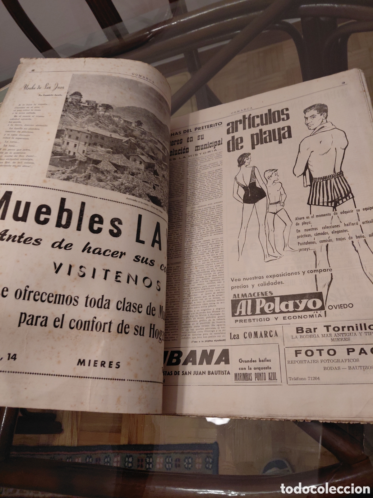 Coleccionismo de revistas y peri&oacute;dicos: SEMANARIO COMARCA DE MIERES.NUMEROS 492-19 DE JUNIO DE 1965