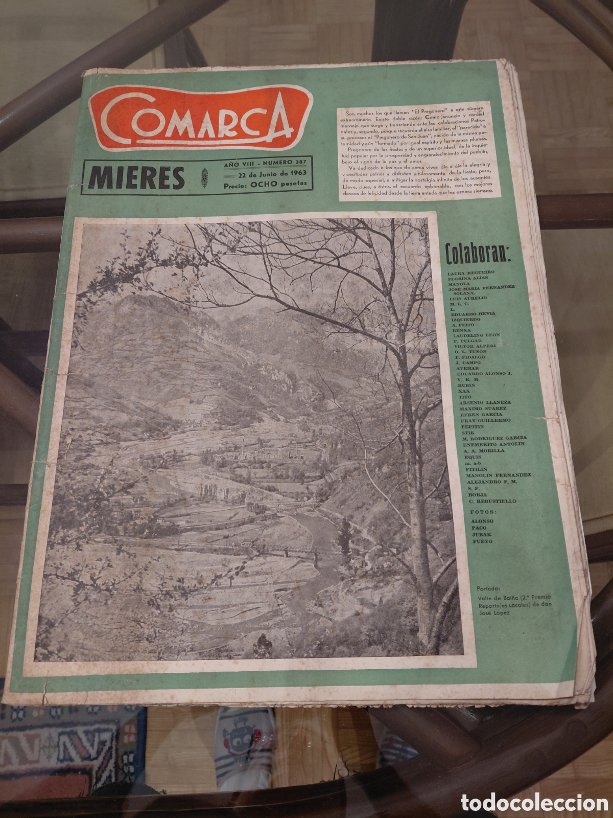 Coleccionismo de revistas y peri&oacute;dicos: SEMANARIO COMARCA DE MIERES.NUMEROS 387-22 DE JUNIO DE 1963