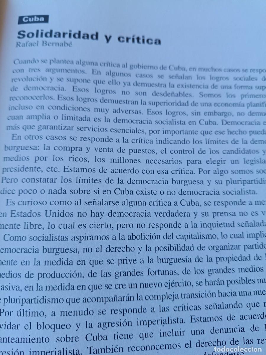 Coleccionismo de revistas y peri&oacute;dicos: CUBA: SOLIDARIDAD Y CRITICA. 11 P&Aacute;GS VIENTO SUR 2005