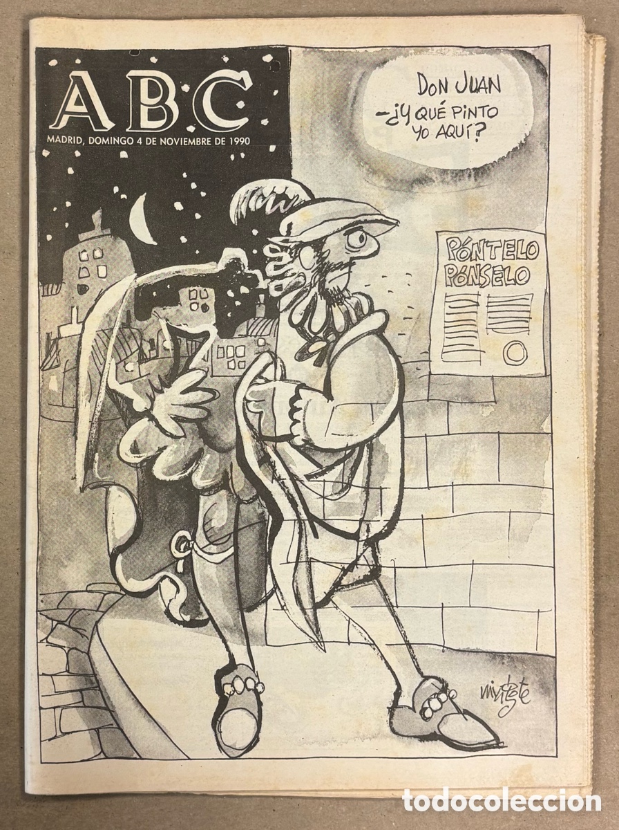 Coleccionismo de revistas y peri&oacute;dicos: ABC (4 NOVIEMBRE 1990) CAMPA&Ntilde;A P&Oacute;NTELO P&Oacute;NSELO, ATENTADO ETA SAN SEBASTI&Aacute;N, JOS&Eacute; LUIS PELLICENA
