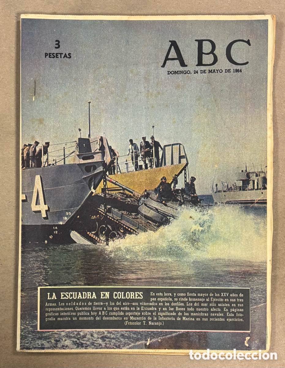 Coleccionismo de revistas y peri&oacute;dicos: ABC (24 MAYO 1964) REPORTAJE MANIOBRAS MILITARES ESPA&Ntilde;OLAS EN MAZARR&Oacute;N, PONT DE SUERT PIRINEO L&Eacute;RIDA