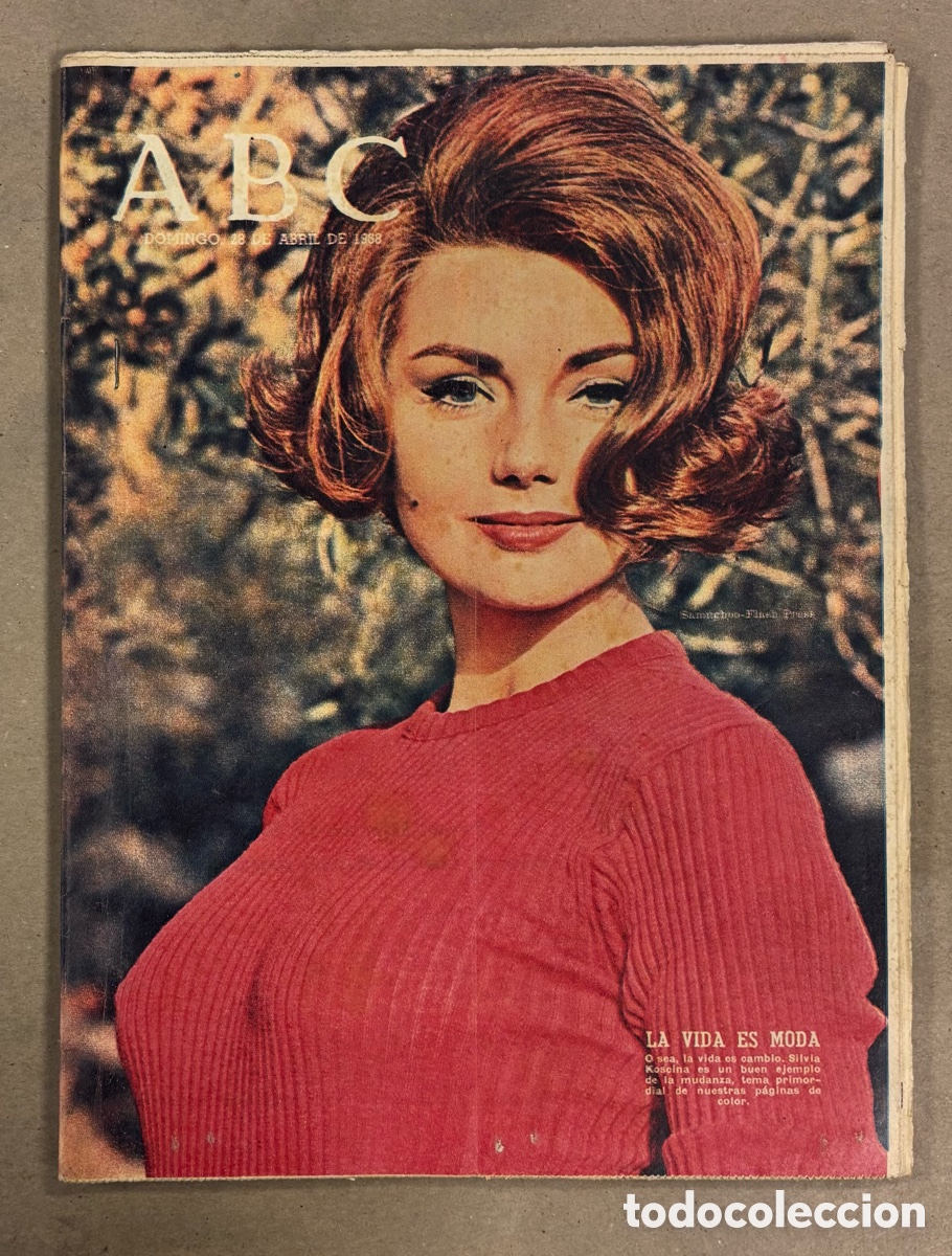 Coleccionismo de revistas y peri&oacute;dicos: ABC (28 ABRIL 1968) SILVIA KOSCINA, MANUEL SALINAS PINTOR, TOREO A CABALLO, MODA, HOCKEY PATINES