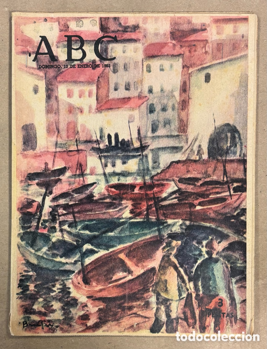 Coleccionismo de revistas y peri&oacute;dicos: ABC (13 ENERO 1963) LOS FERROCARRILES DEL ESTE DE ESPA&Ntilde;A, REAL MADRID - BETIS,&hellip;