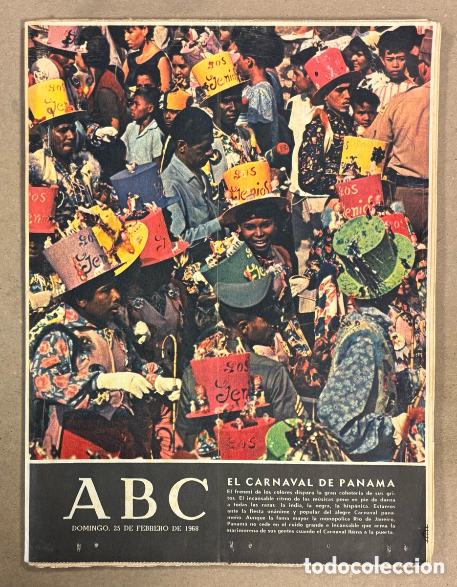 Coleccionismo de revistas y peri&oacute;dicos: ABC (25 FEBRERO 1968) CARNAVAL DE PANAM&Aacute;, SGAE PRESENTADA, FERIA DEL JUGUETE VALENCIA, REAL MADRID