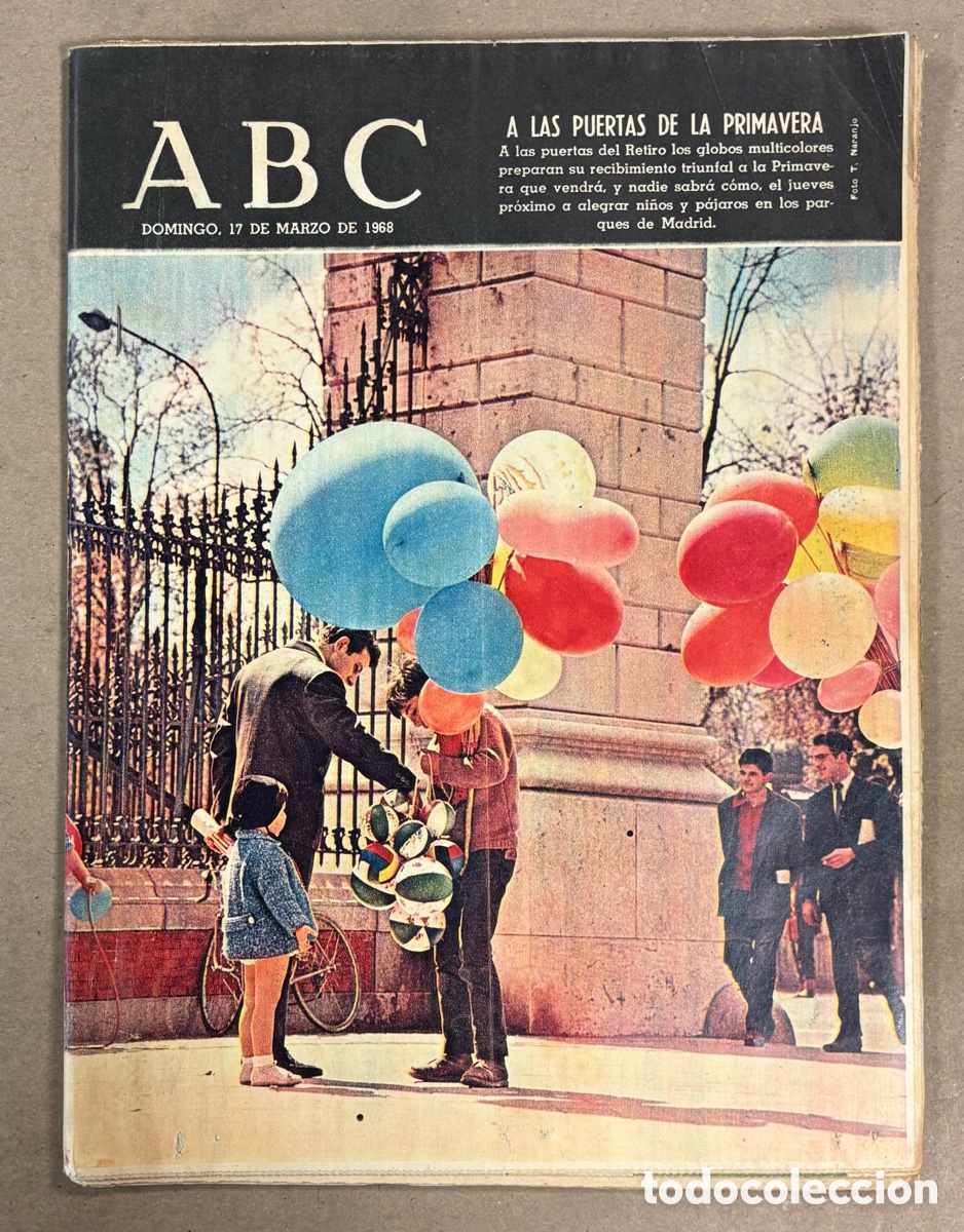Coleccionismo de revistas y peri&oacute;dicos: ABC (17 MARZO 1968) PARQUE DEL RETIRO MADRID, LLAMAS DEL MOURO NARCEA CER&Aacute;MICA NEGRA, MADRINAS UNIVE