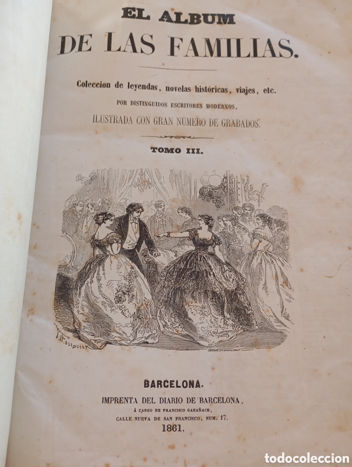 Coleccionismo de revistas y peri&oacute;dicos: El Album de las Familias. Tomo 3.50 numeros completo. 1861-1864.Imprenta diari de Barcelona