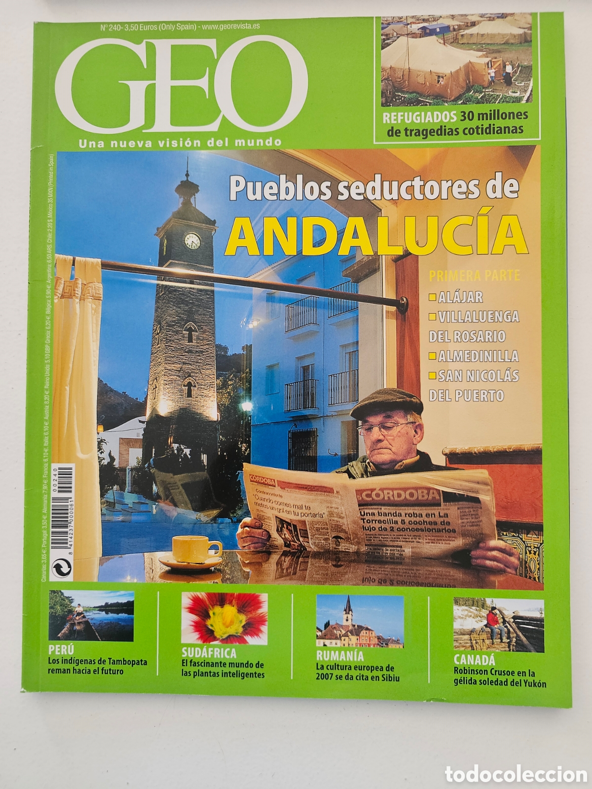 Coleccionismo de revistas y peri&oacute;dicos: Revista GEO N&ordm; 240 Monogr&aacute;fico Pueblos seductores Andaluc&iacute;a Alajar Almedinilla