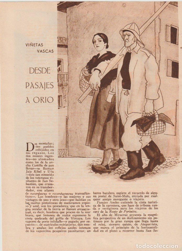 Coleccionismo de revistas y peri&oacute;dicos: Vi&ntilde;etas vascas: Desde Pasajes a Orio / Antequera Azpiri - 1933