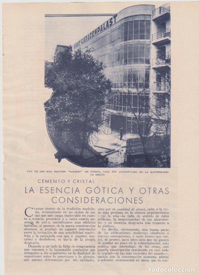 Coleccionismo de revistas y peri&oacute;dicos: * ARQUITECTURA * La esencia g&oacute;tica...(almacenes Karstadt, casa Artur Koster...) - 1933