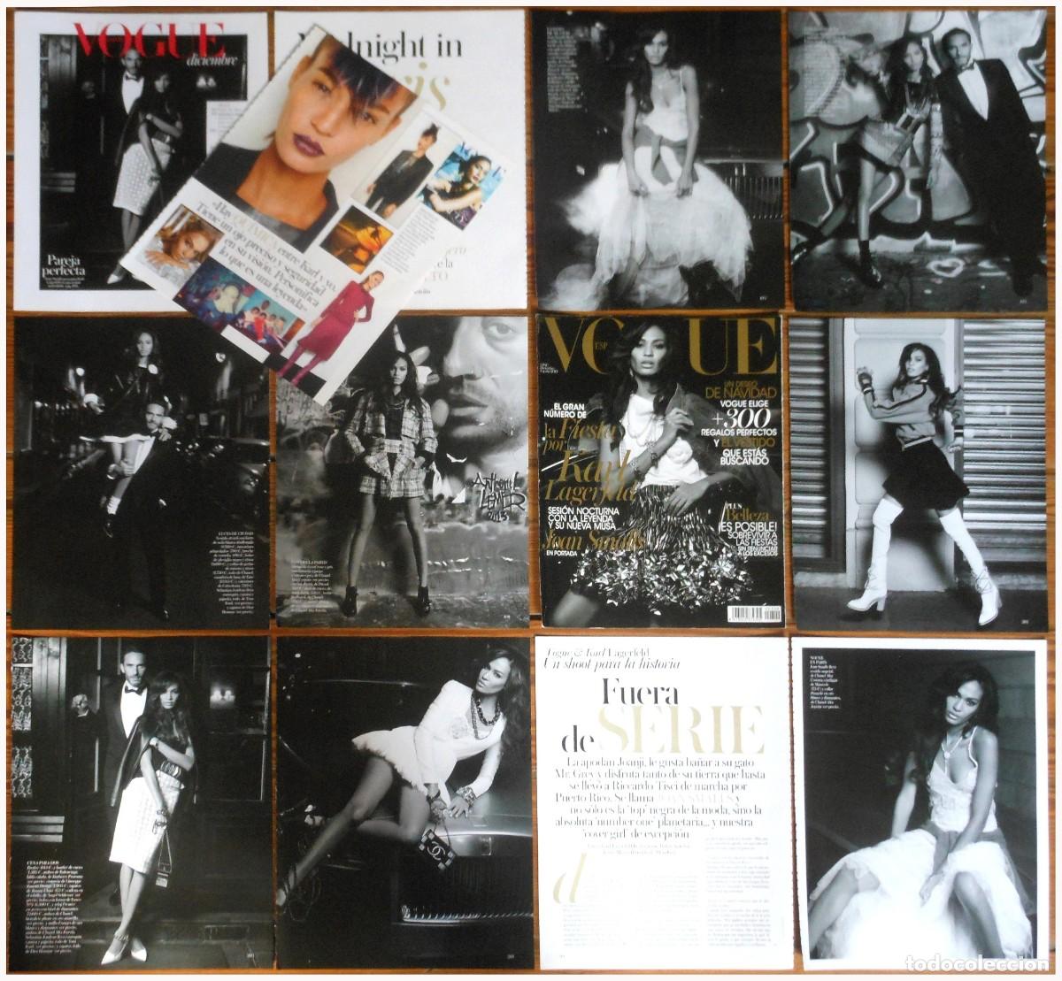 Coleccionismo de revistas y peri&oacute;dicos: JOAN SMALLS clippings - Vogue 2013 magazine cover & 17 page article fotos modelo Puerto Rico sexy