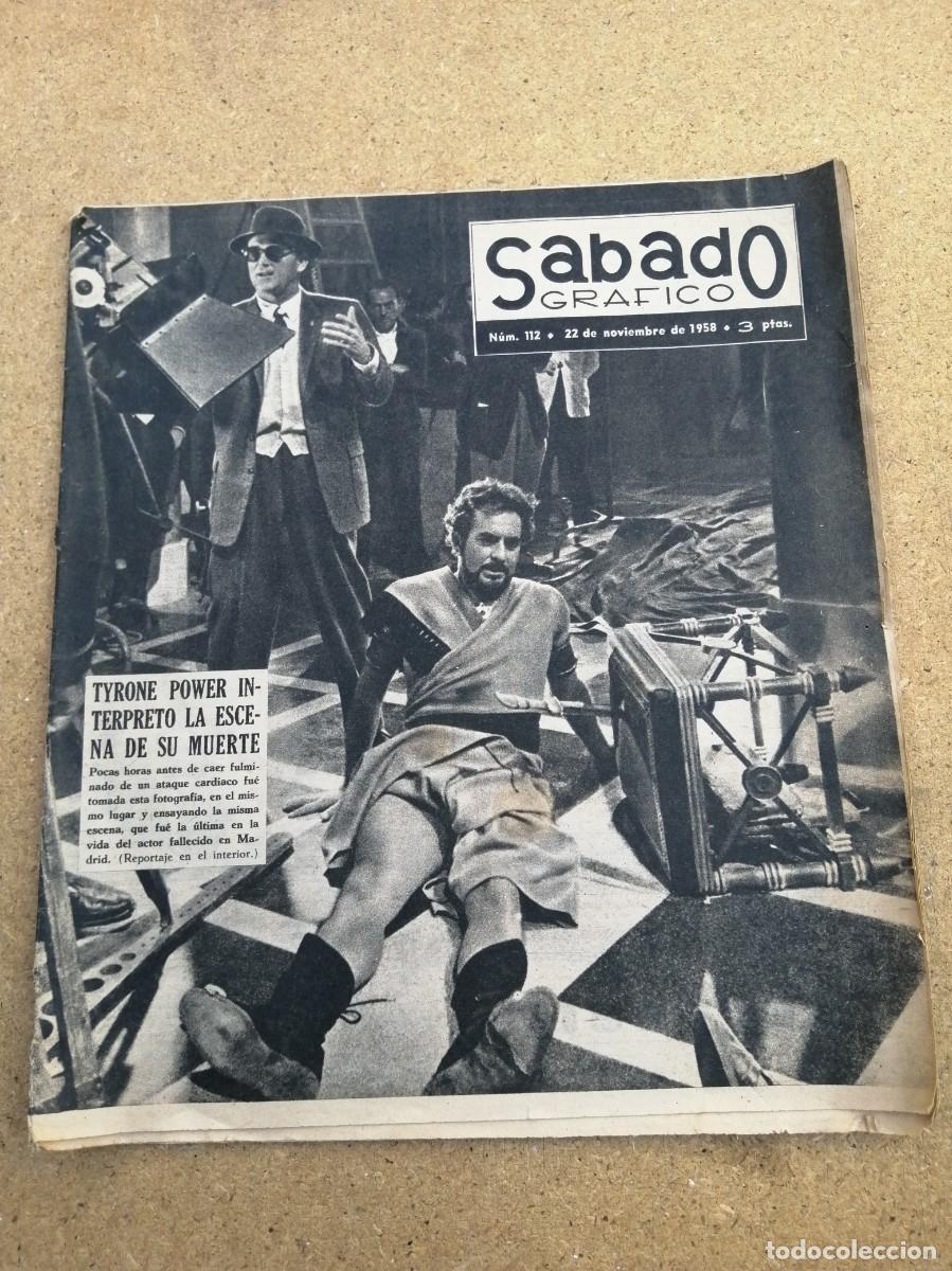 Coleccionismo de revistas y peri&oacute;dicos: REVISTA SABADO GRAFICO (NUMERO 112) TYRONE POWER
