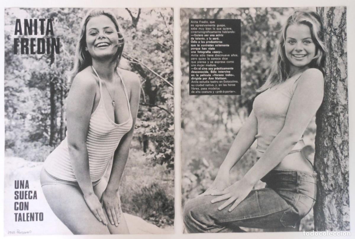 Coleccionismo de revistas y peri&oacute;dicos: ANITA FREDIN 1973 magazine article sexy photos sweden actress clippings