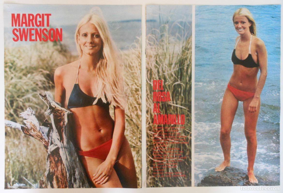 Coleccionismo de revistas y peri&oacute;dicos: MARGIT SWENSON 1974 magazine clippings sexy bikini photos sweden actress model sueca