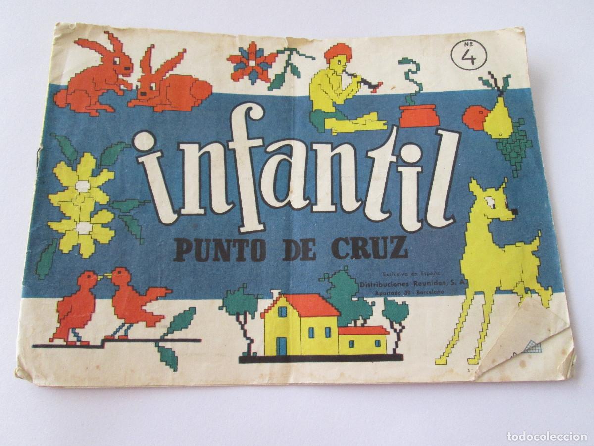 Coleccionismo de revistas y peri&oacute;dicos: CUADERNO DE PUNTO DE CRUZ - INFANTIL - 12 PAGINAS - 1958?
