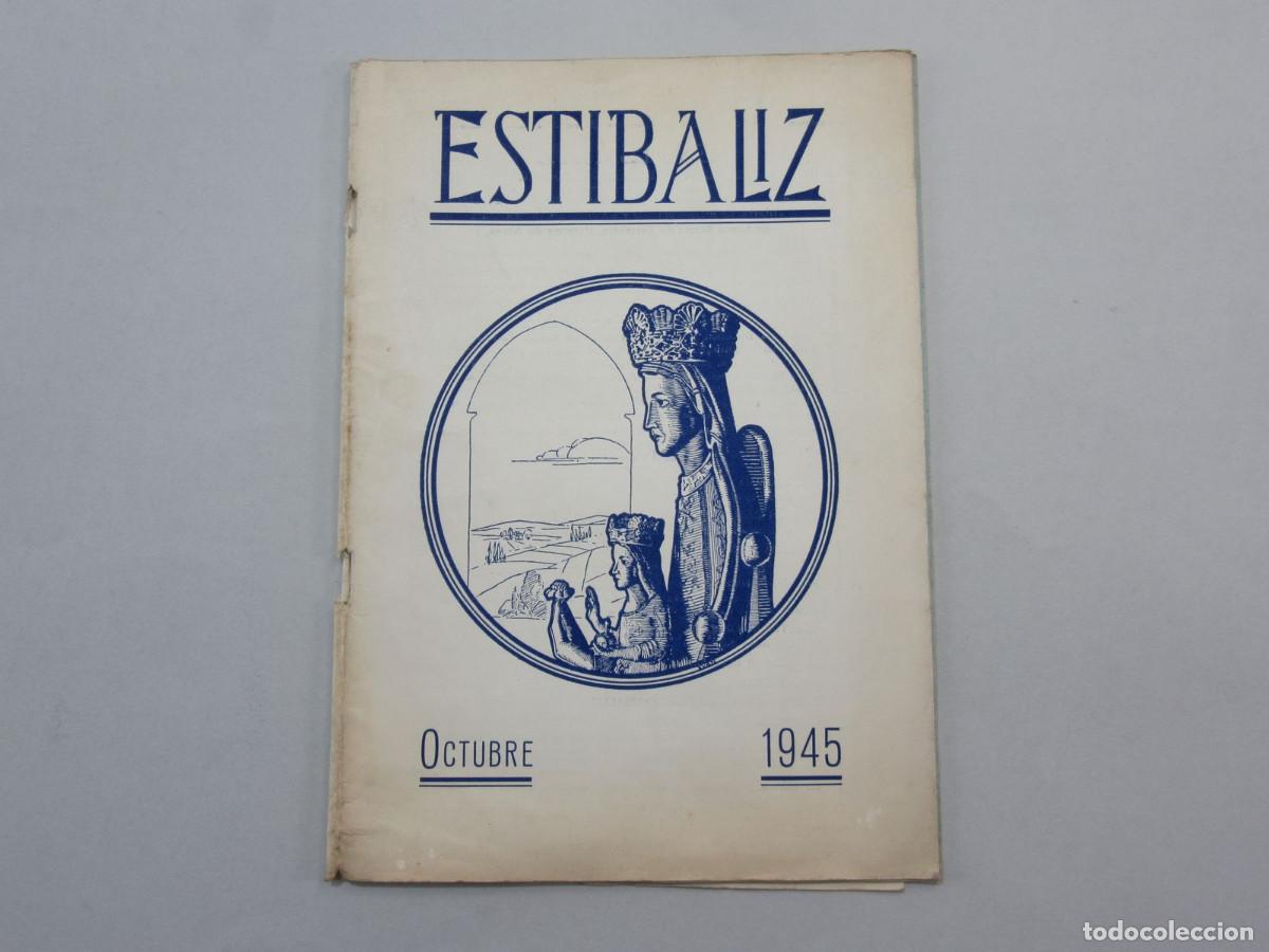 Coleccionismo de revistas y peri&oacute;dicos: Estibaliz Revista Mariano - Lit&uacute;rgica. Octubre 1945. N&ordm; 46. Contiene anuncios. Primera Piedra Tren.
