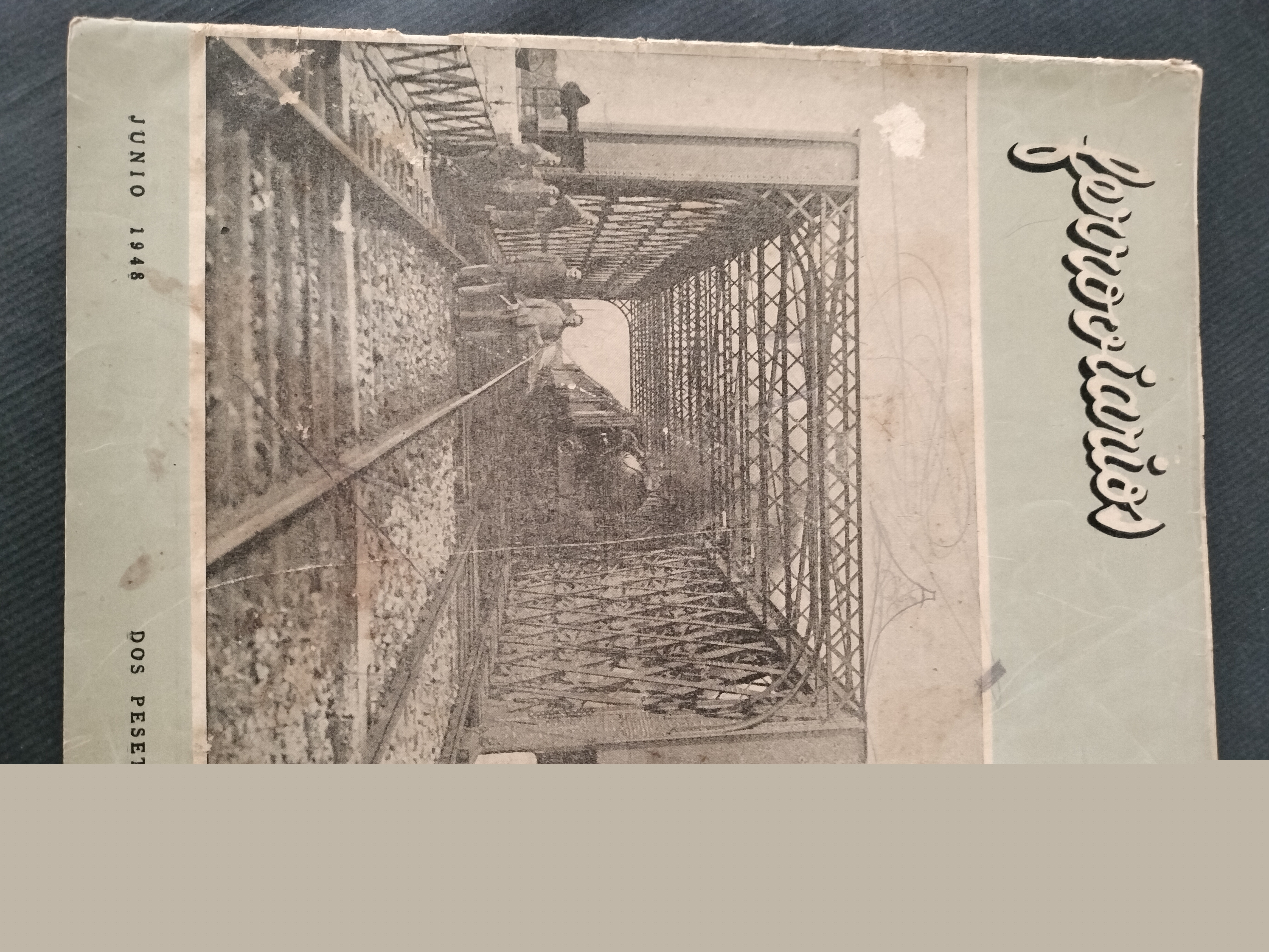 Coleccionismo de revistas y peri&oacute;dicos: REVISTA FERROVIARIOS N&ordm; 84 JUNIO 1948 PORTADA FOTO PUENTE SOBRE EL RIO DUERO TRENES
