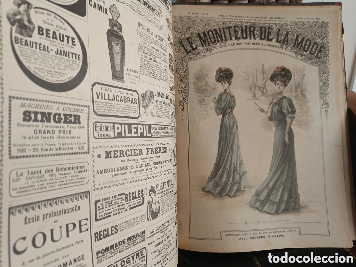 Collection Magazines and Newspapers: LE MONITEUR DE LA MODE. 1906. MODA FRANCESA BELLE &Eacute;POQUE. 49 REVISTAS. FIGURINES Y GRABADOS.