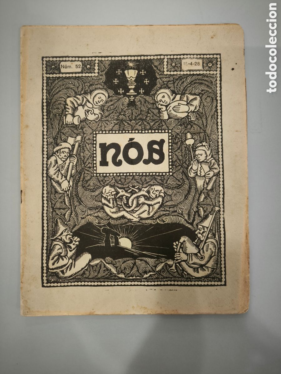 Coleccionismo de revistas y peri&oacute;dicos: Boletin N&Oacute;S. Castelao, Cabanillas, Risco, Pedrayo. Galicia, Orense 1928. N. 52.