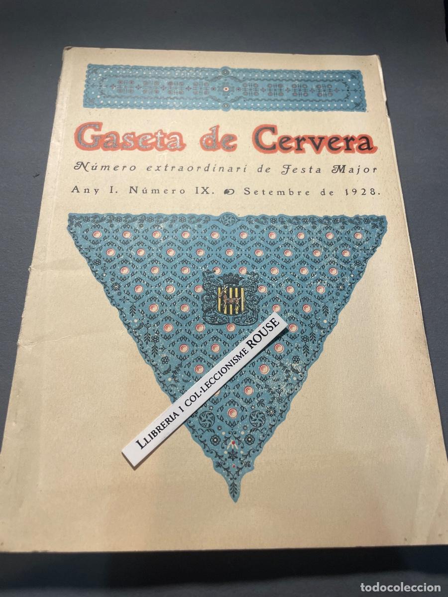 Coleccionismo de revistas y peri&oacute;dicos: CERVERA - ANTIGUA PUBLICACI&Oacute;N - GASETA DE CERVERA - NUMERO EXTRAORDINARI DE FESTA MAJOR 1928