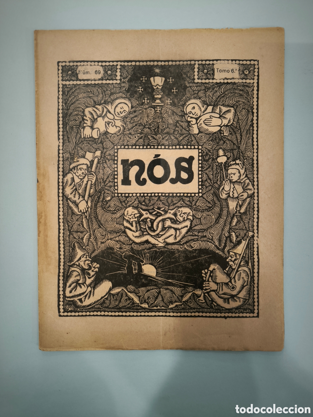 Coleccionismo de revistas y peri&oacute;dicos: Boletin N&Oacute;S. Castelao, Cabanillas, Risco, Pedrayo. Galicia, Orense 1928. N. 69.