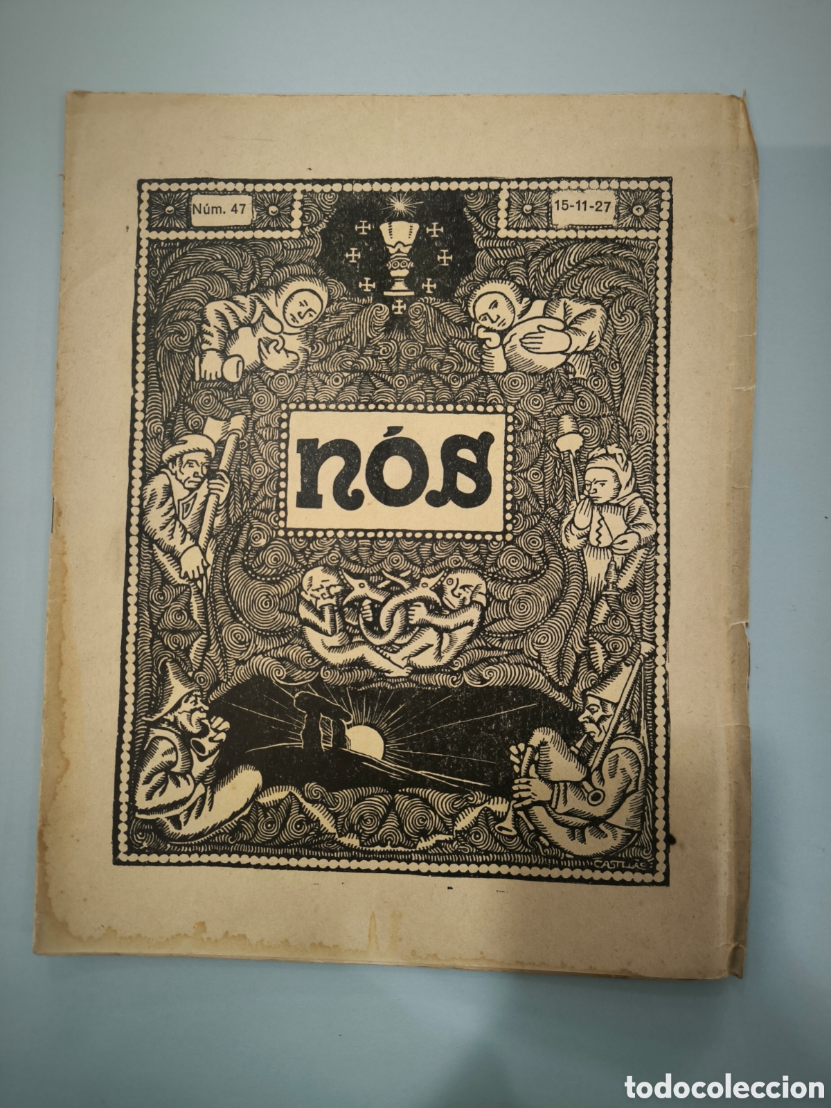 Coleccionismo de revistas y peri&oacute;dicos: Boletin N&Oacute;S. Castelao, Cabanillas, Risco, Pedrayo. Galicia, Orense 1928. N. 47.