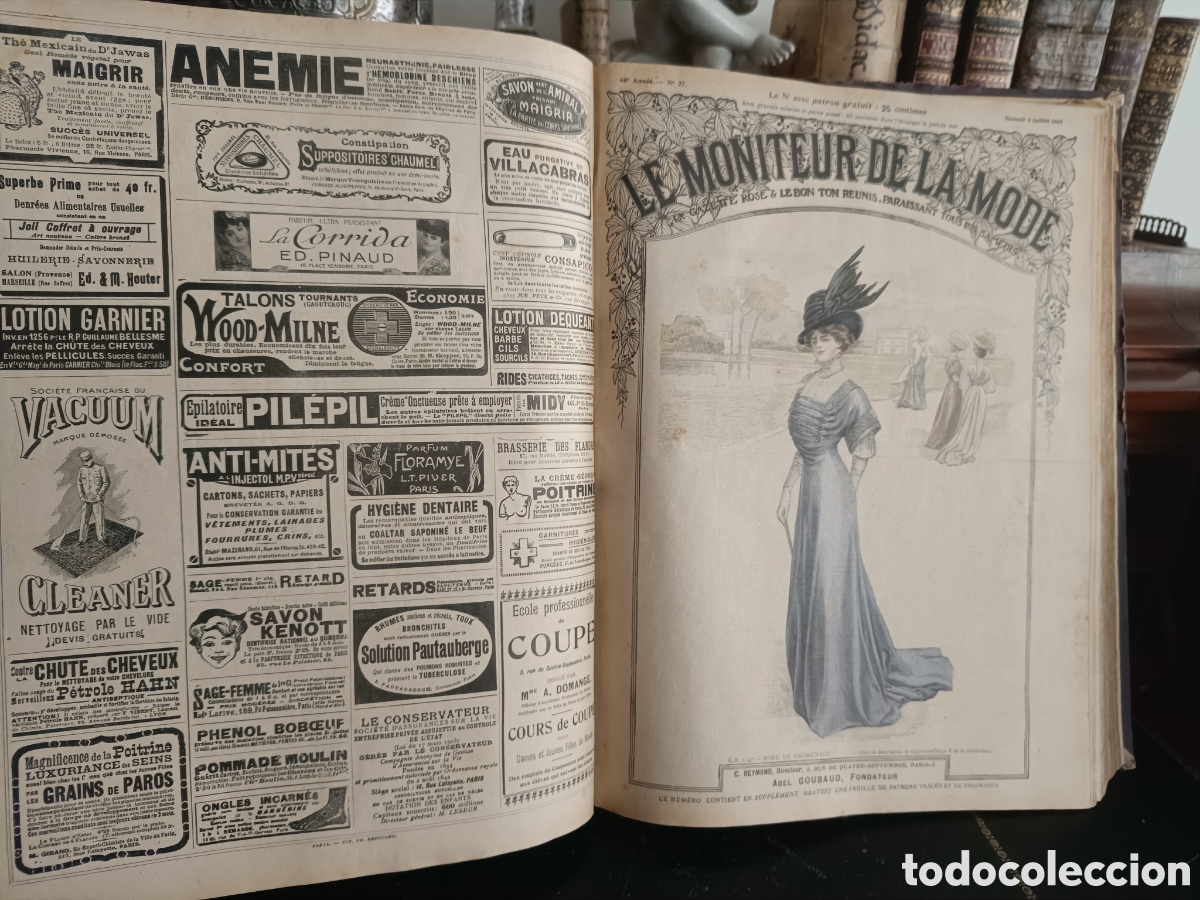 Coleccionismo de revistas y peri&oacute;dicos: LE MONITEUR DE LA MODE. 1908. MODA FRANCESA BELLE &Eacute;POQUE. 48 REVISTAS. FIGURINES Y GRABADOS.