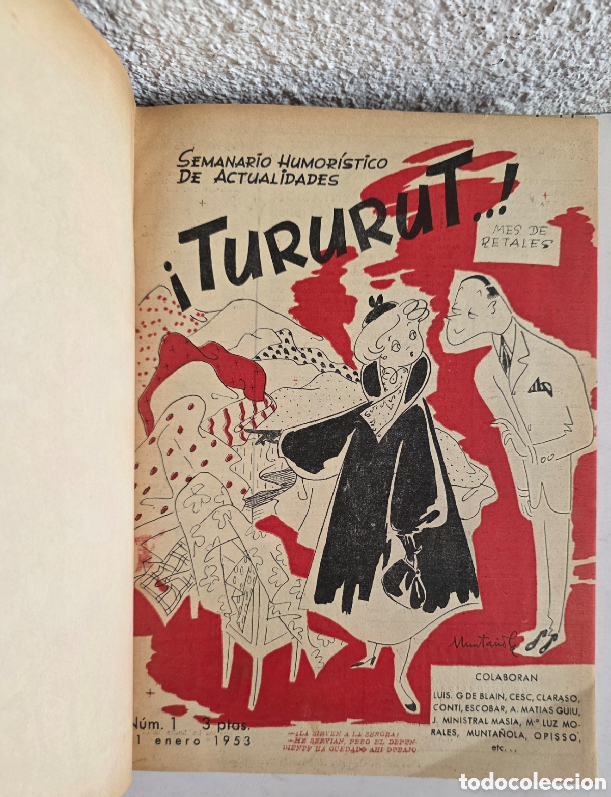 Coleccionismo de revistas y peri&oacute;dicos: Revista Humor&iacute;stica Semanario &iexcl; Tururut..! 1953 - Colecci&oacute;n Completa 34 n&uacute;meros - Opisso