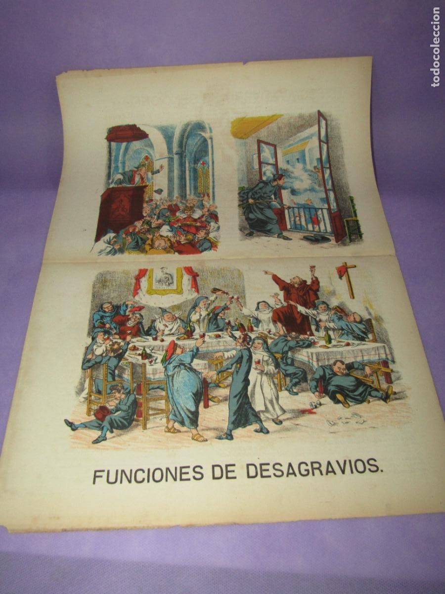 Coleccionismo de revistas y peri&oacute;dicos: Antigua Revista Sat&iacute;rica Liberal y AntiCarlista A&ntilde;o 1 - N&ordm;7 A&ntilde;o 1869 LA FLACA Constituci&oacute;n Espa&ntilde;ola
