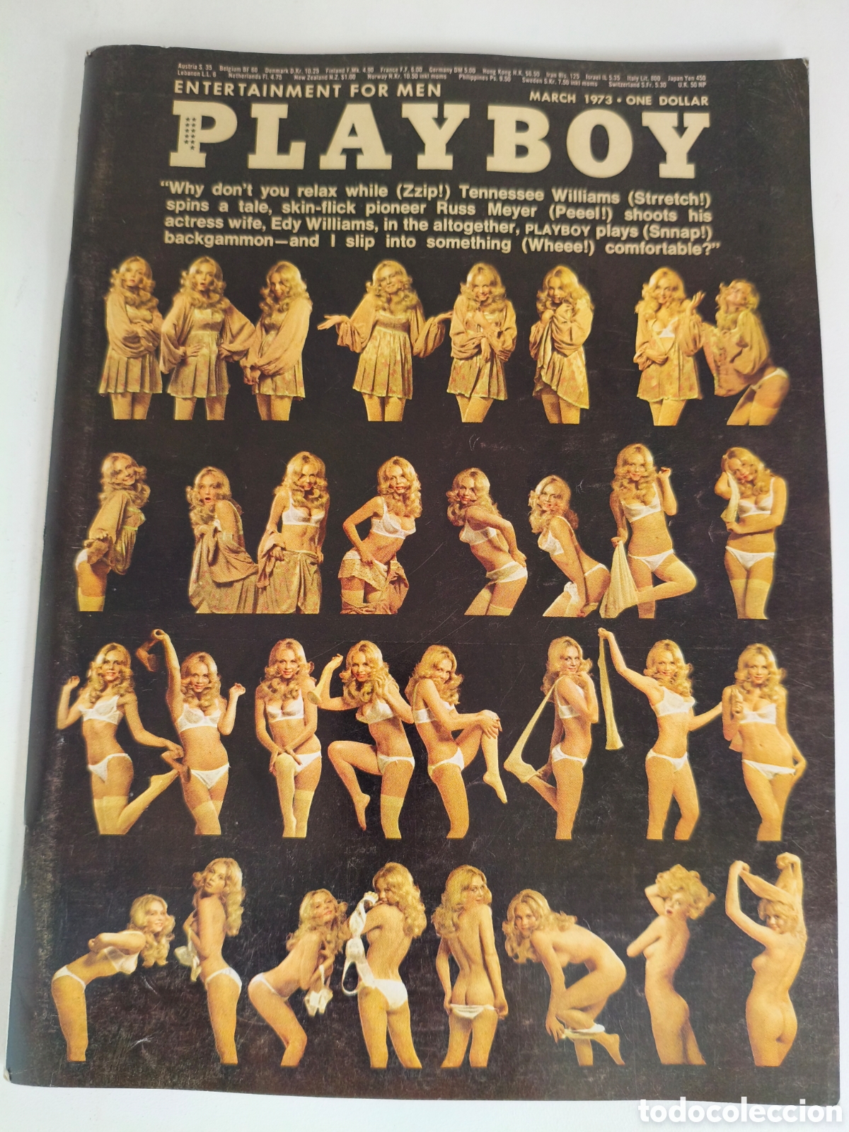 Coleccionismo de revistas y peri&oacute;dicos: PLAYBOY USA MARCH 1973 TENNESSEE WILLIAMS NADINE GORDIMER PLAYMATE BONNIE LARGE EDY WILLIAMS