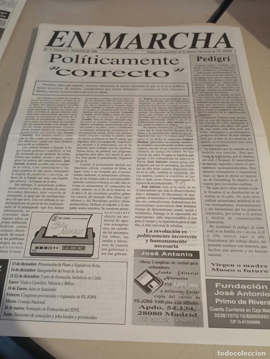 Coleccionismo de revistas y peri&oacute;dicos: BOLET&Iacute;N HOJA MURAL EN MARCHA ( FE JONS GUSTAVO MORALES) N&ordm; 17 VOL. II DICIEMBRE 1996 REF. UR MES 4
