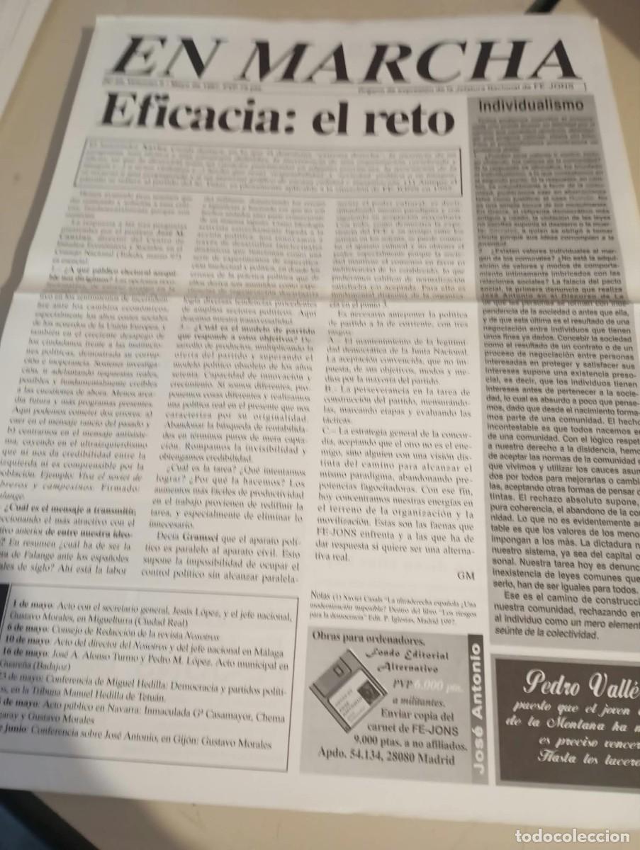 Coleccionismo de revistas y peri&oacute;dicos: BOLET&Iacute;N HOJA MURAL EN MARCHA ( FE JONS GUSTAVO MORALES) N&ordm; 22 VOL. II MAYO 1997 REF. UR MES 4