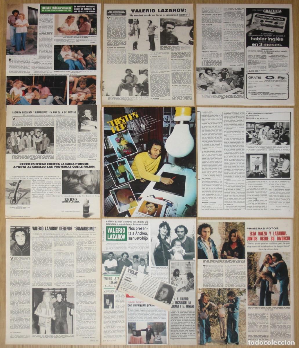 Coleccionismo de revistas y peri&oacute;dicos: VALERIO LAZAROV lote de prensa 1970s/1980s fotos clippings director cine TVE Elsa Baeza Didi Sherman