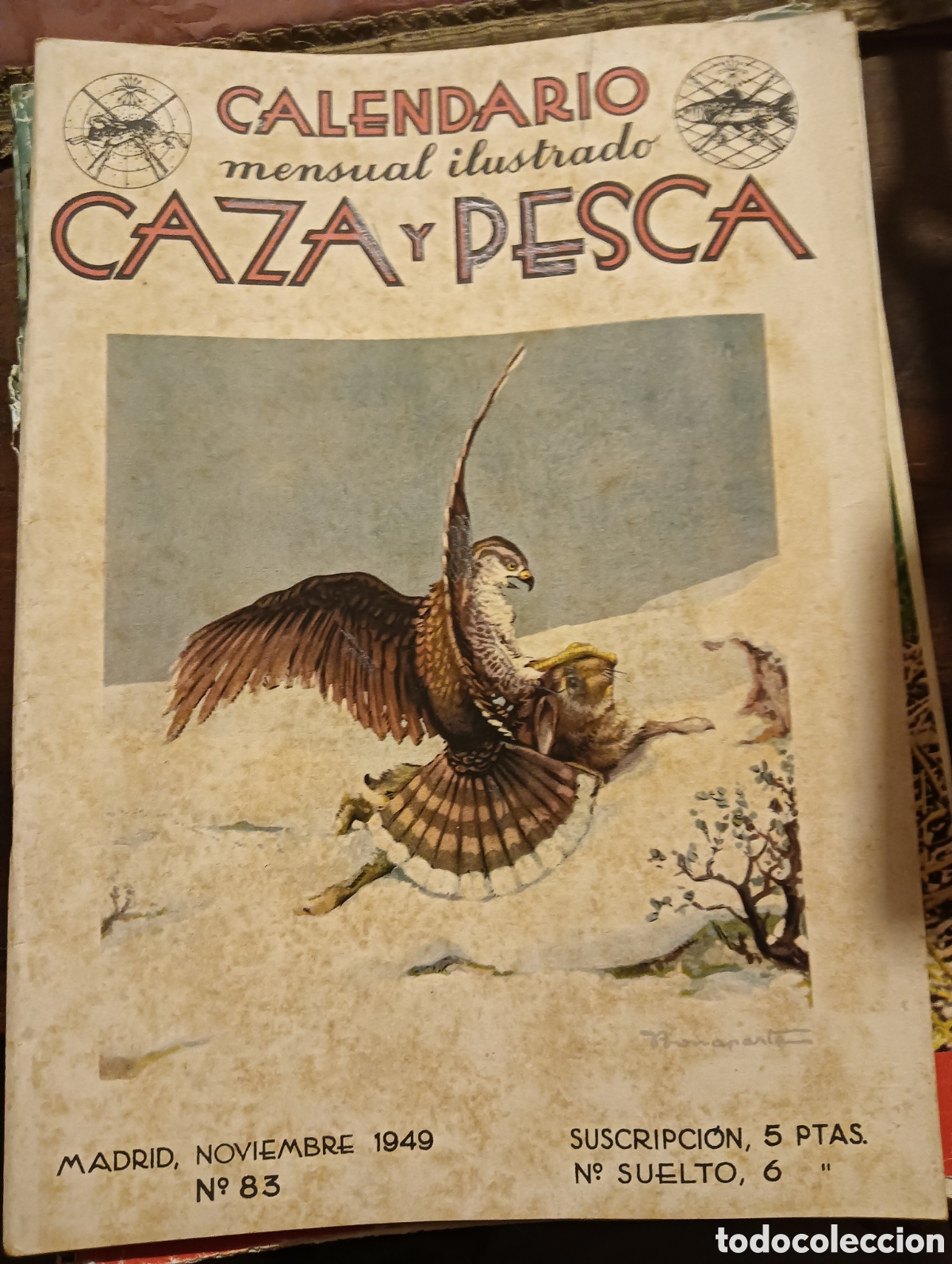 Coleccionismo de revistas y peri&oacute;dicos: Revista caza y pesca noviembre de mil novecientos cuarenta y nueve n&uacute;mero ochenta y tres 83