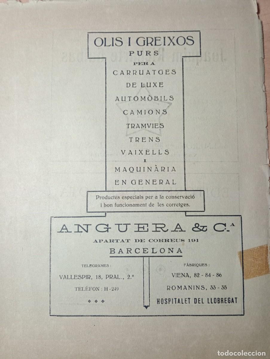 Coleccionismo de revistas y peri&oacute;dicos: RECORTE DE PRENSA A&Ntilde;O 1920 OLIS I GREIXOS PURS PER COTXES COCHES ANGUERA HOSPITALET DE LLOBREGAT