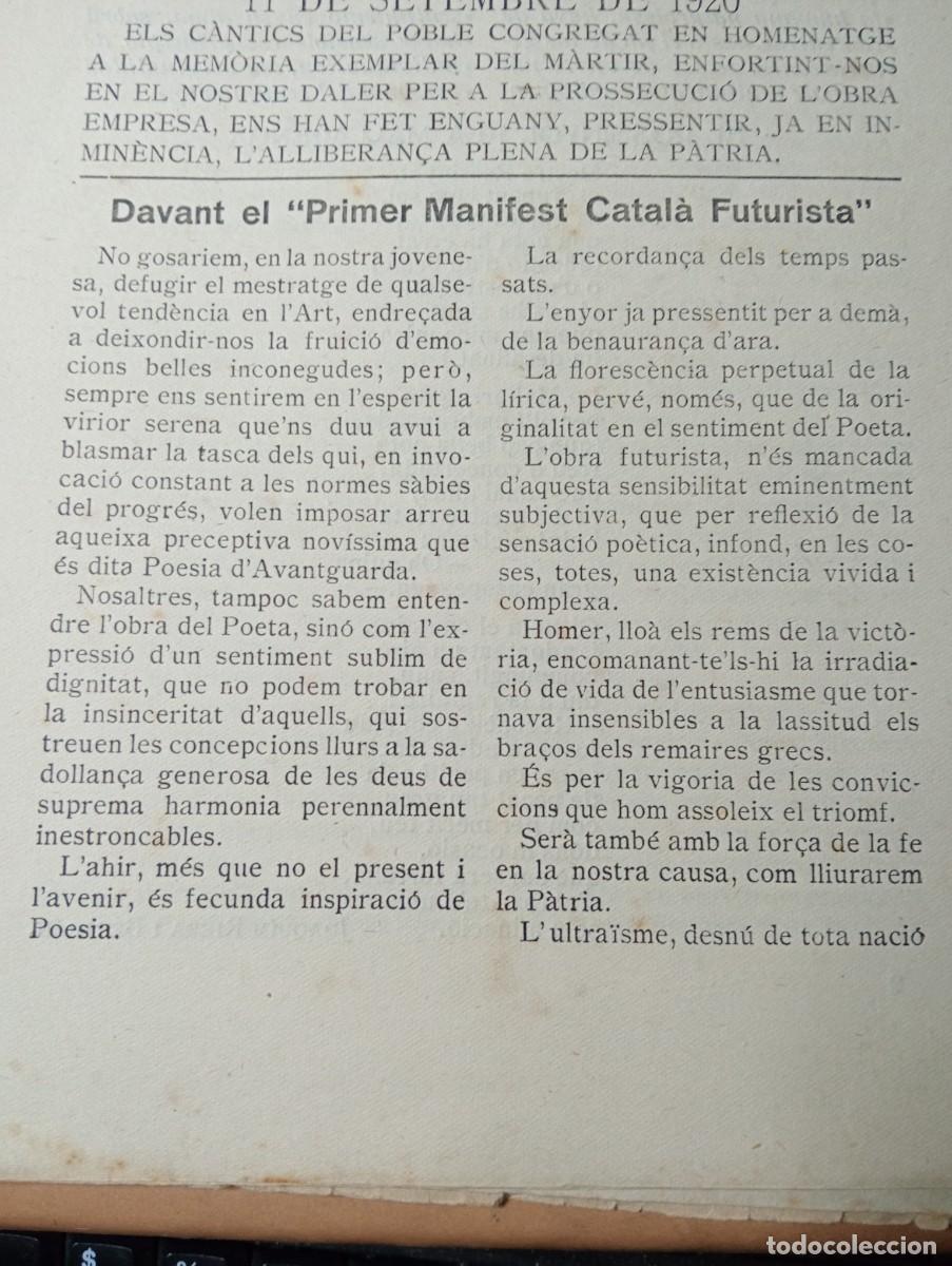 Coleccionismo de revistas y peri&oacute;dicos: REVISTA A&Ntilde;O 1920 MANIFIESTO CATALAN FUTURISTA PRIMER MANIFEST CATALA FUTURISTA AVANTGUARDA AVANGUARD