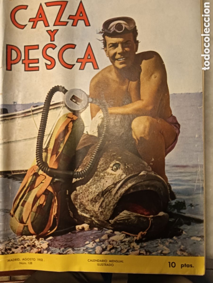 Coleccionismo de revistas y peri&oacute;dicos: caza y pesca agosto de 1953, n&ordm; 128