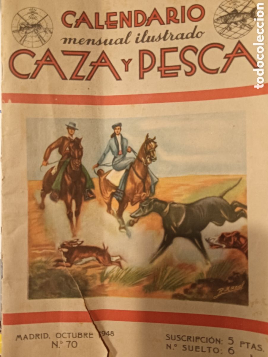 Coleccionismo de revistas y peri&oacute;dicos: caza y pesca n&ordm; 70 octubre de 1948