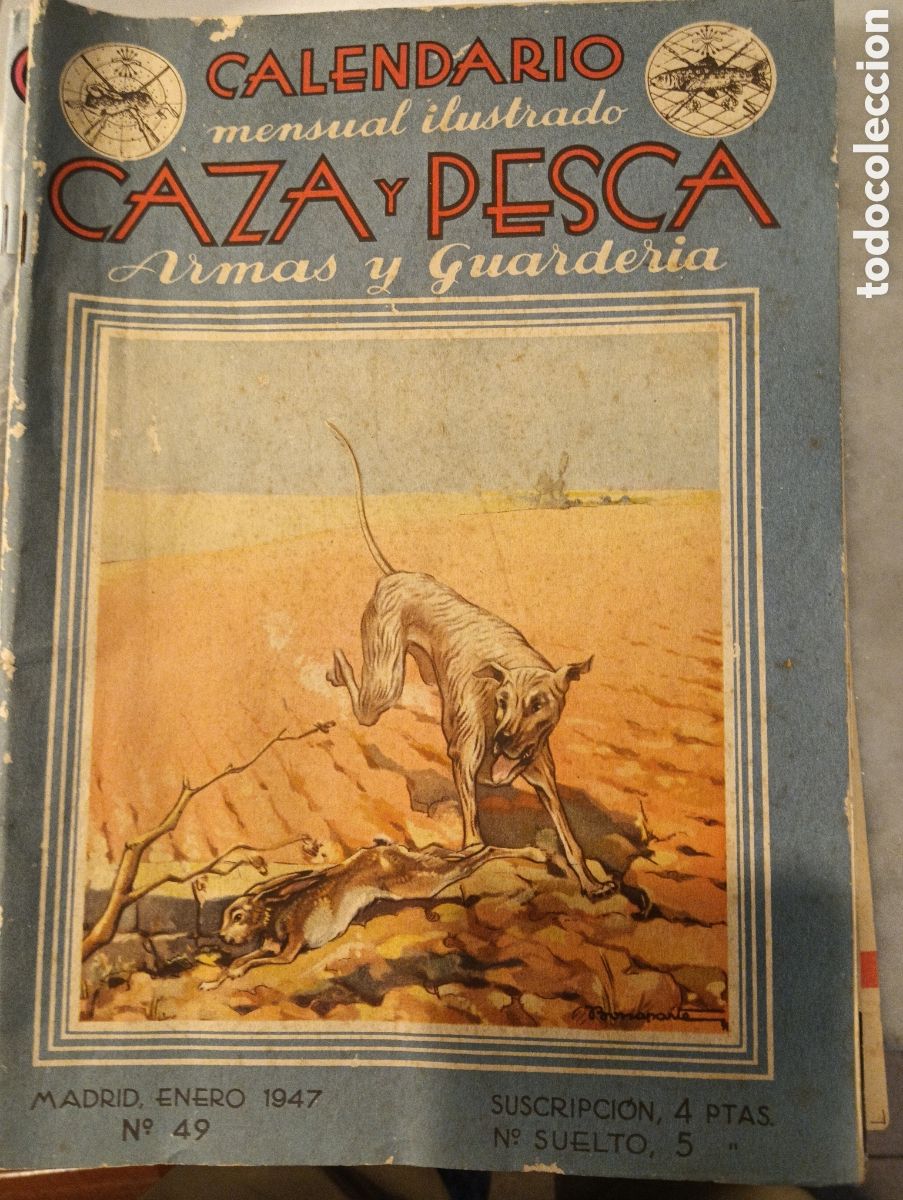 Coleccionismo de revistas y peri&oacute;dicos: caza y pesca n&ordm; 49 enero de 1947