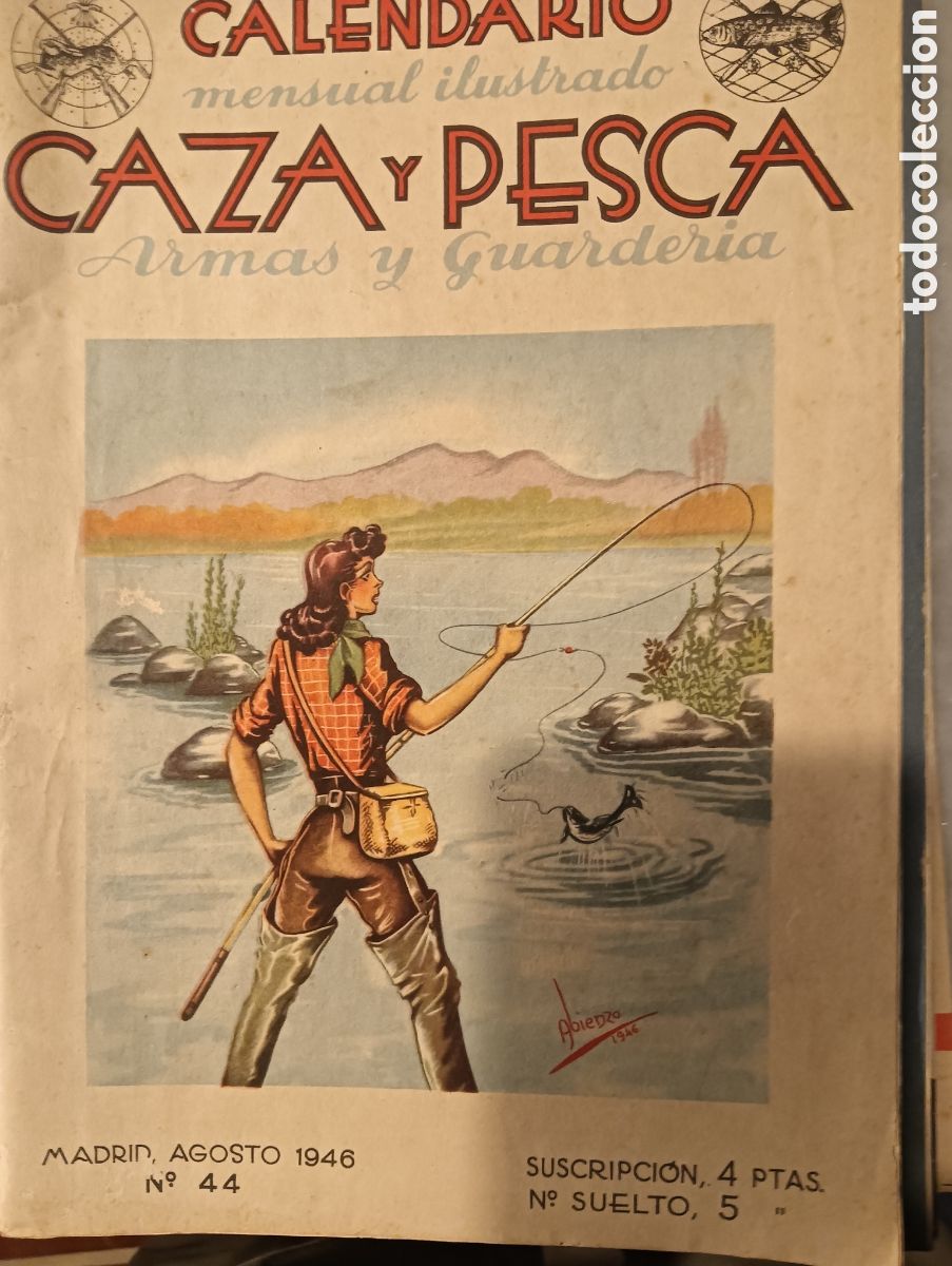 Coleccionismo de revistas y peri&oacute;dicos: caza y pesca agosto de 1946 n&ordm; 44