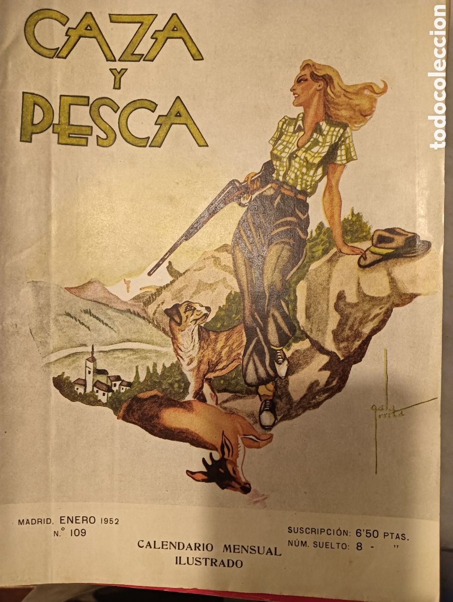 Coleccionismo de revistas y peri&oacute;dicos: caza y pesca enero de 1952 n&ordm; 109