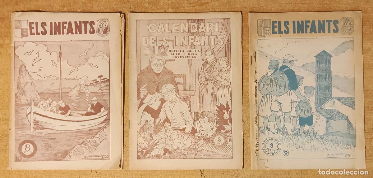 Coleccionismo de revistas y peri&oacute;dicos: Calendari dels Infants: Revista de la llar i dels jovencells - Numero 7 - 9 - 10 --- 3 ejemplares
