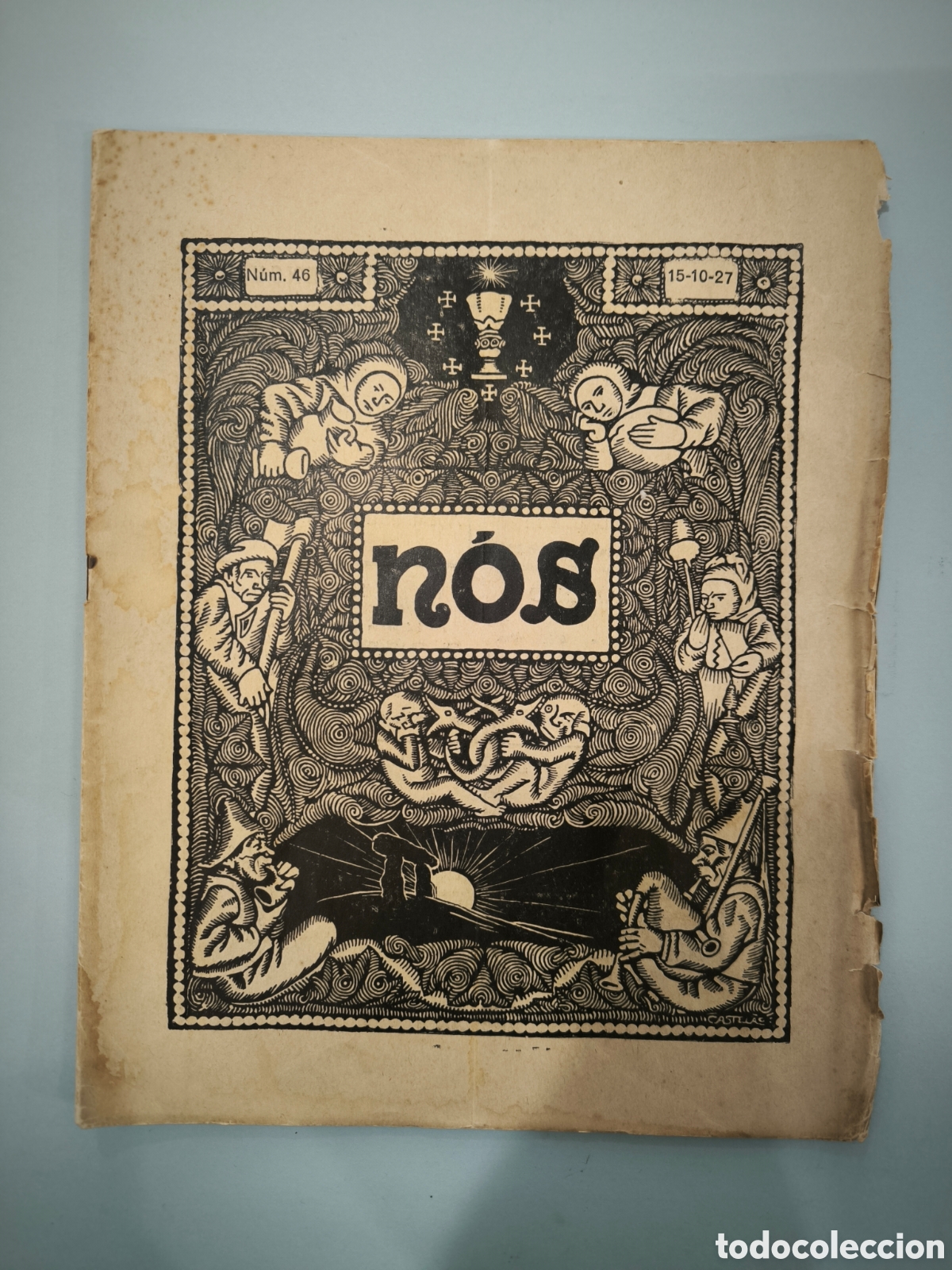 Coleccionismo de revistas y peri&oacute;dicos: Boletin N&Oacute;S. Castelao, Cabanillas, Risco, Pedrayo. Galicia, Orense 1928. N. 46.